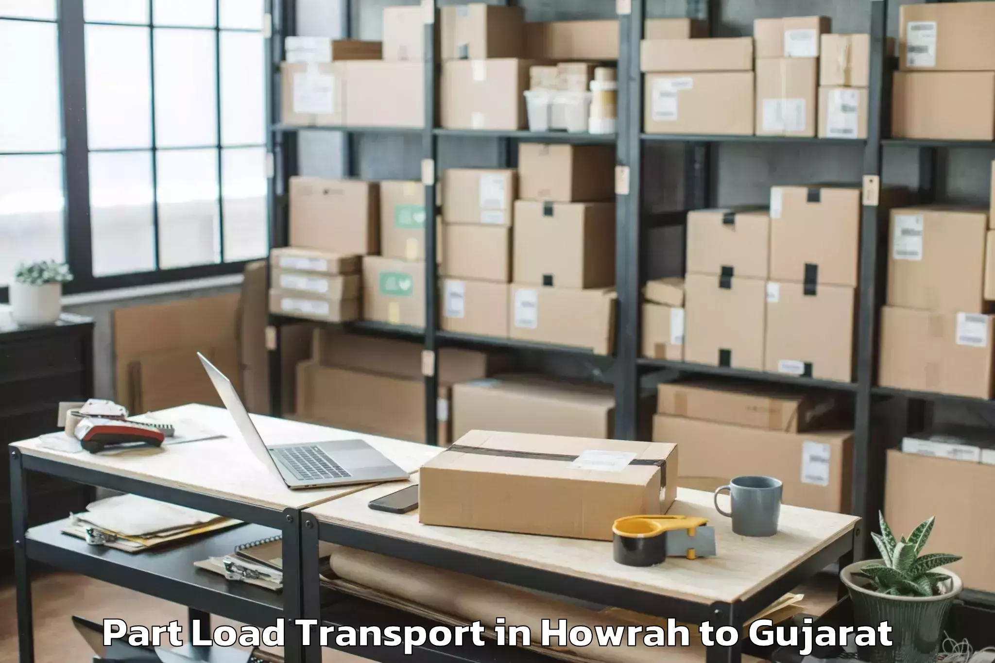 Howrah to Deendayal Port Trust Part Load Transport Booking